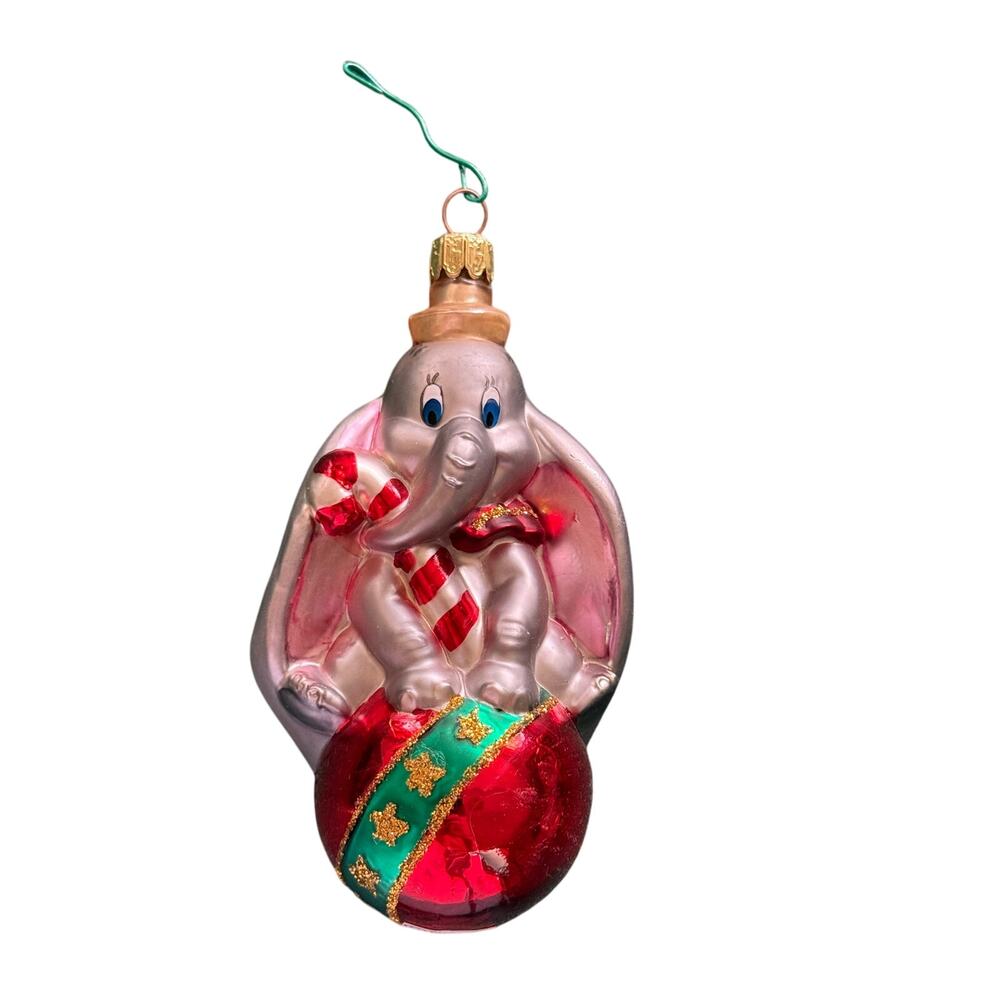 Disney Dumbo glass‎ blown Christmas ornament vintage